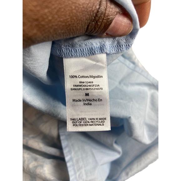 Free Assembly Womens Off the Shoulder Midi Dress Tie Straps Blue Size Medium - Picture 6 of 6